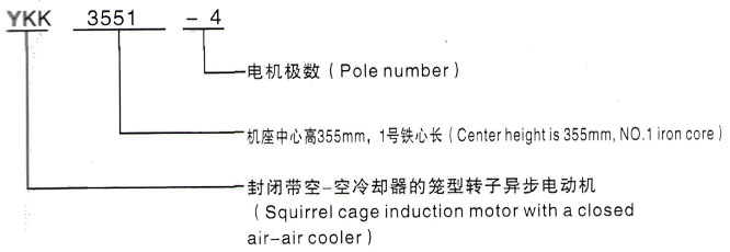 YKK系列(H355-1000)高压YKK5601-4/1250KW三相异步电机西安泰富西玛电机型号说明